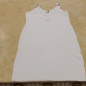 Women white dress stretch X-large
